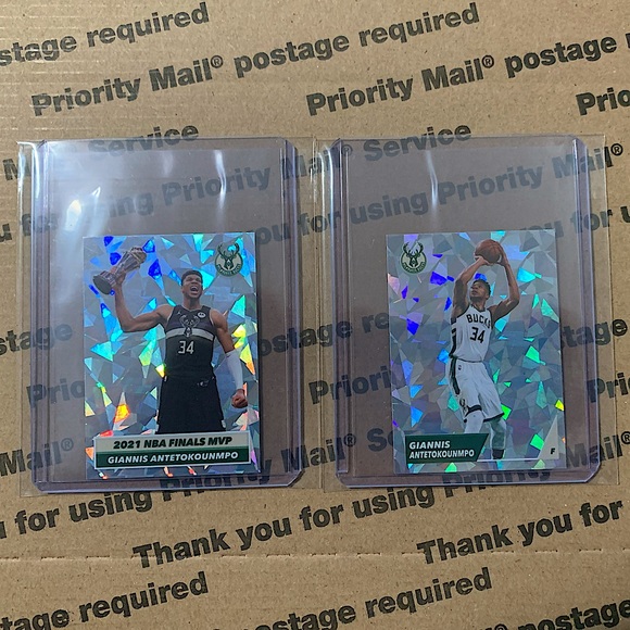 Panini Other - Lot of 2: Giannis Antetokounmpo ‘21 Panini Sticker Cards